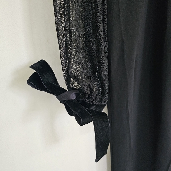 Nasty Gal "Lace Face It" Black Velvet Lace Jumpsuit - Picture 8 of 12